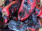 The ajvarka peppers after being roasted