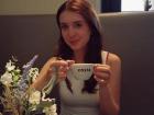 This is me with a cappuccino I ordered in German!