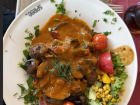 Mushroom pasta from an authentic German restaurant in Spreewald