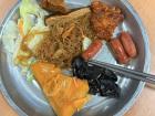 A photo of a self-serve dinner that I had at National Taiwan University