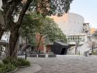 A photo of the NTU campus and its mini cuboid structure