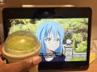 Enjoying an avocado yogurt while watching anime!