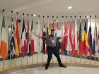 In front of the EU countries' flags