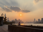Biking along Binjiang