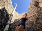 We hiked up to an old castle!