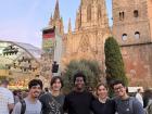 My friends and I are celebrating La Merce which had human towers in it. 