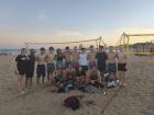 My cohort and I playing beach volleyball