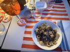Pasta dinner at a restaurant 