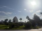Roundabout with beautiful tropical trees 