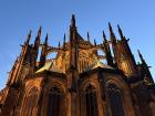 A view of part of Prague Castle at night