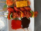 Vietnam also has international food like these skewers from a Thai festival!
