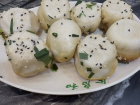 Freshly fried soup dumplings