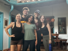 Before the hike, in our Airbnb!
