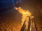 We had a lovely palm wine toast around this beach bonfire