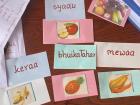 Learning the names of different fruits during my Nepali class so that I am ready to shop at the market