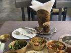 A khana set, a very typical Nepali meal which combines many different staples – including dal bhat
