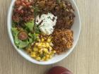 A burrito bowl from a local cafe offered me a taste of home! 