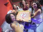 My friends and I playing Dominoes! 