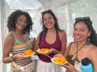 My friends and I in Bani, visiting the annual mango festival