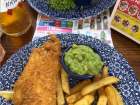 My favorite dish from the United Kingdom—fish and chips! 