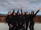 My friends and I in our wetsuits