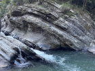 Here is a stream at Wulai Falls