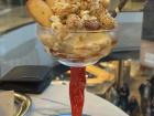 Not Spaghettieis, but another popular German ice cream - an Eisbecher (a glass of ice cream) 