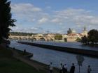 Charles Bridge stretching across the Vltava River
