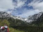 Snowy mountains surrounded us during the hike. Beautiful!