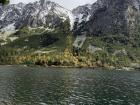 Popradské pleso surrounded by the High Tatras