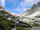 Hiking through the snowy High Tatras in Slovakia