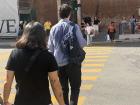 Going for it on a crosswalk in Rome