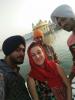 My friends and I took this photo at the Golden Temple in Punjab. 