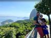 We are at the top of the Sugarloaf hike in Rio de Janeiro