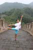 My ballet arabesque pose on the Great Wall!