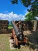 This canon was used for military defense by the British during St. Lucia's colonial times. 