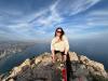 Kalina in Calpe, Spain at the summit of Peñon de Ifach