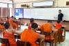 William teaching English to novice Buddhist monk high school students in Chiang Mai, Thailand!