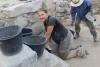 Working on the Hippos-Sussita archaeological excavation in July 2026