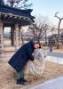 This is me with a ram statue in Korea!
