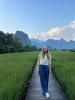 Rice paddy visit in Vang Vieng